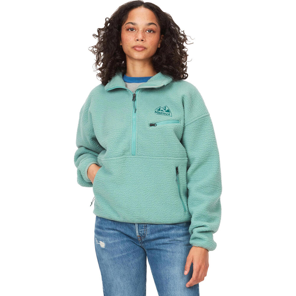 Marmot Womens '94 E.C.O. Recycled Fleece Blue Agave 1/4 zip